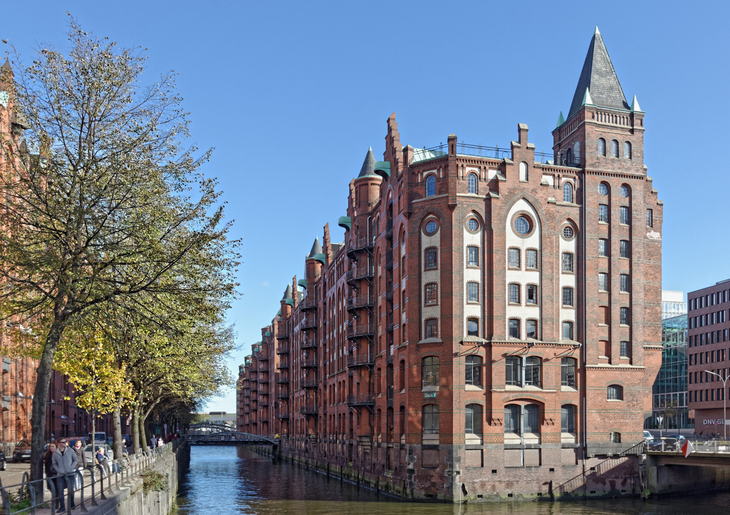 シュパイヒャーシュタットと、チリハウスのあるコントールハウス地区