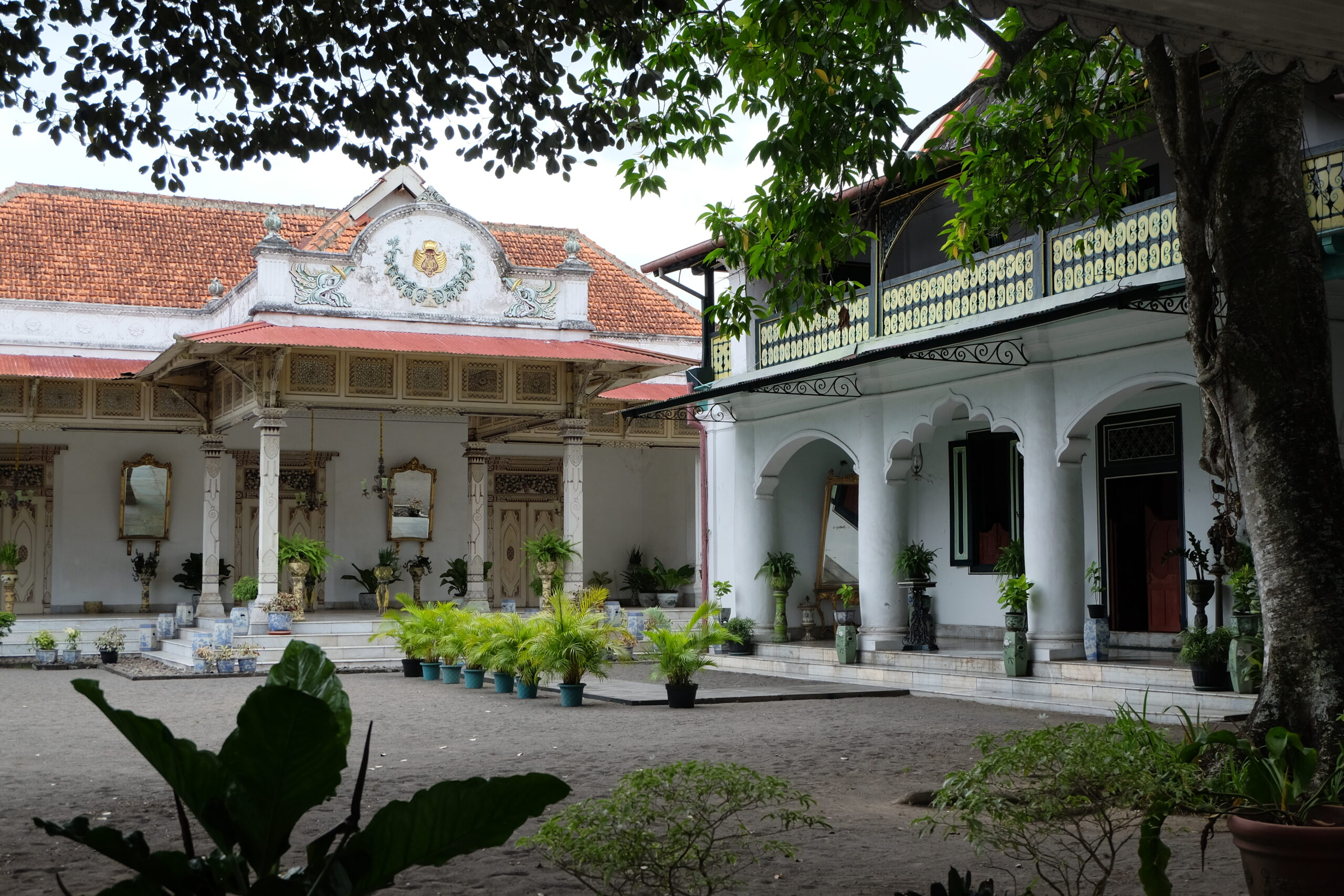 ジョグジャカルタの世界観を表す軸線と歴史的建造物群