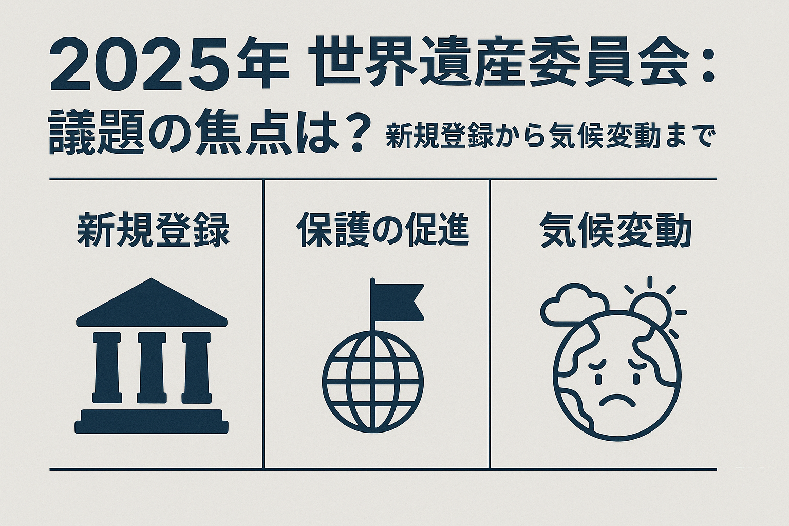 2025年世界遺産委員会：議題の焦点